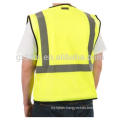 Custom 100% Polyester Mesh Traffic Products Security Guard Uniform ANSI 107 Reflective Safety Vest With Pocket